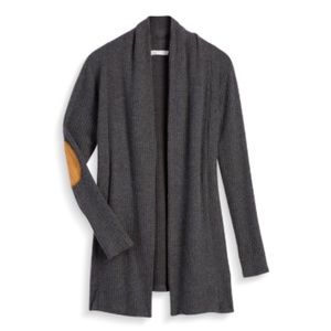 Honey Punch Novah Elbow Patch Textured Cardigan